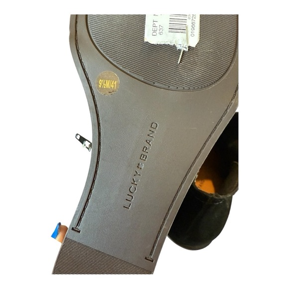 Lucky Brand Macawi Wedge Booties in Black Leather Suede Women’s Size 9.5 Boho - Picture 7 of 8